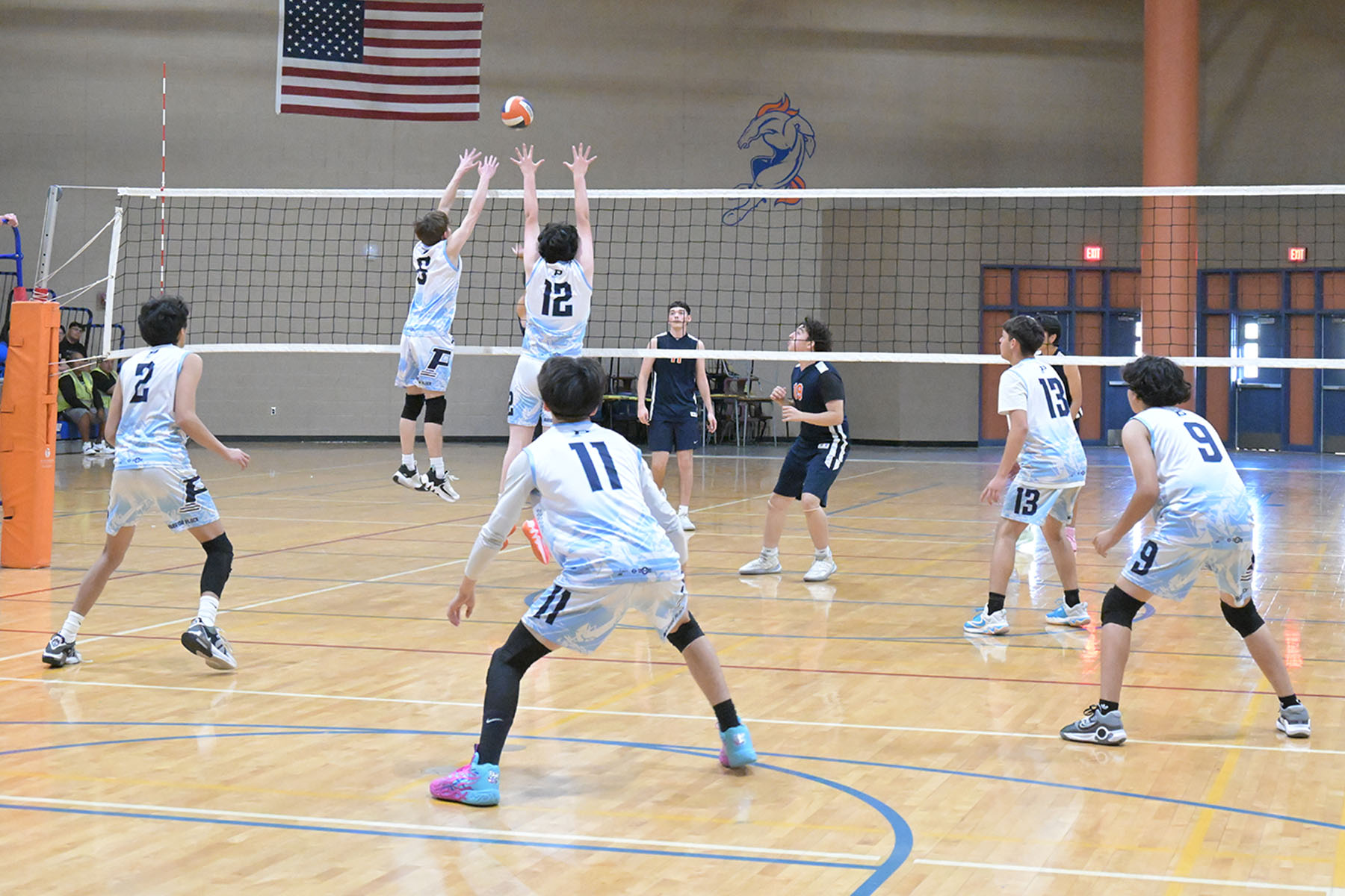 at the net