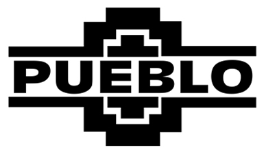 Pueblo logo black and white