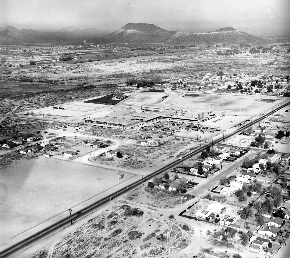 Aerial Of Pueblo HS In 1956